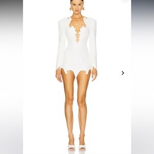 The Dolls House Aurora Mini Dress in Ivory M